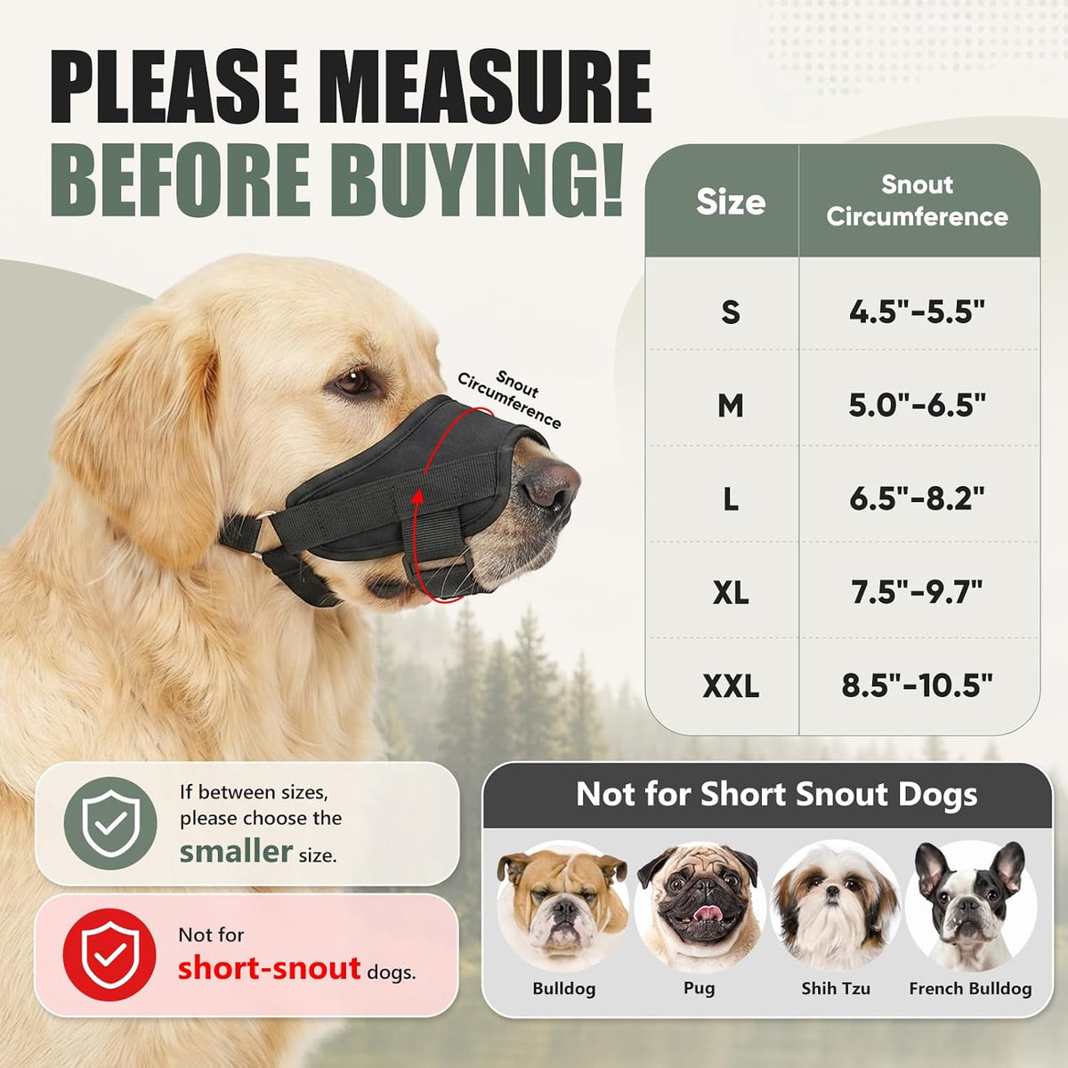 Soft Dog Muzzle for Large Medium Small Dogs, Adjustable Breathable No Bite