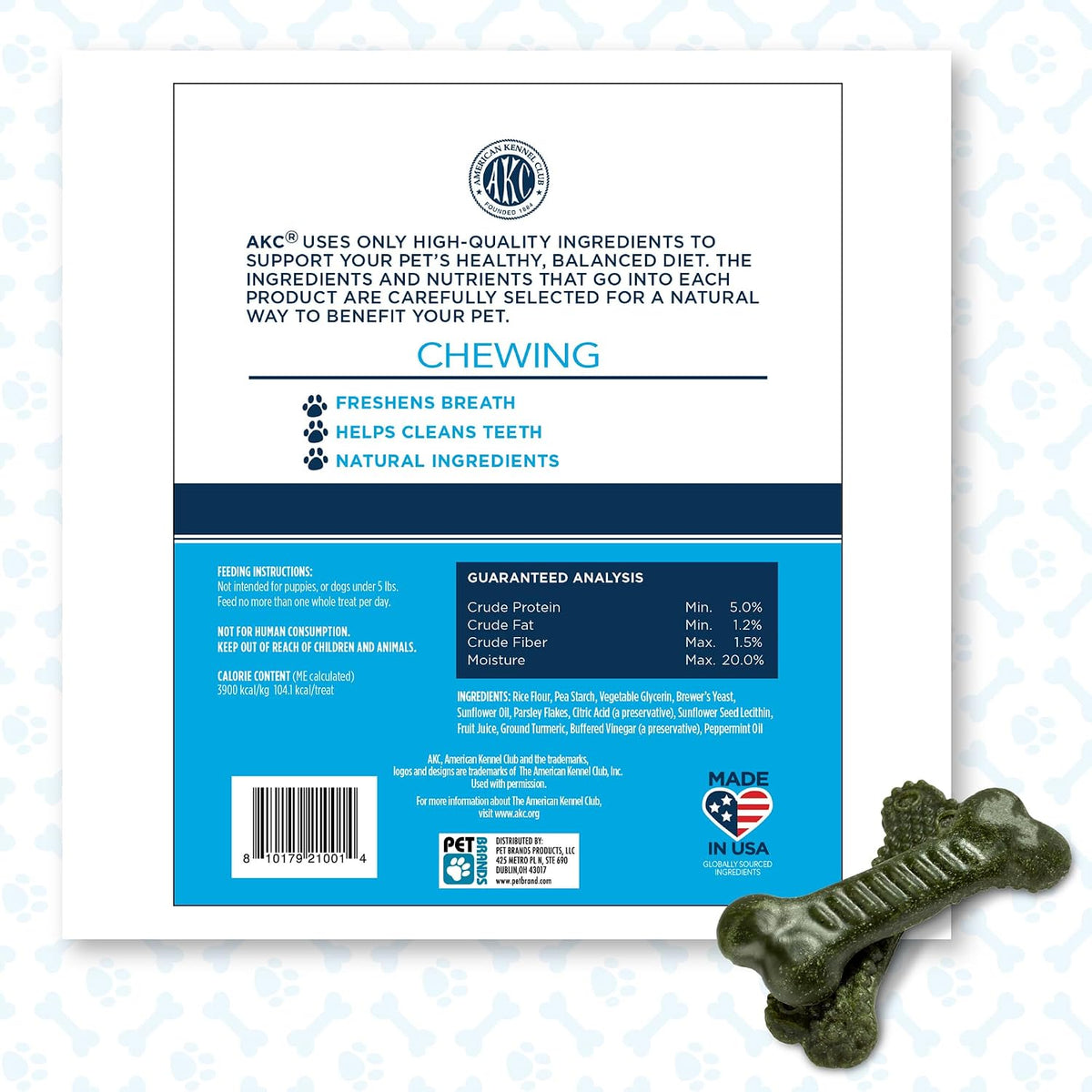 American Kennel Club Medium Dentacare Bones, Mint Flavored, 14 Count