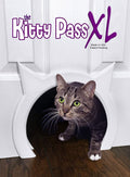 The Kitty Pass XL Cat Door for Interior Door - Cat Hole Kitty Door for Hidden Litter Box - Pet Door for Cats up to 30 lbs - Semi Gloss White Extra Large Cat Door Interior Door