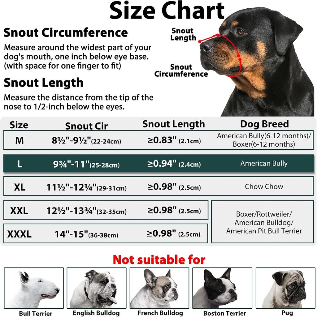 Mayerzon Soft Fabric Dog Muzzle for Pitbull Rottweiler Anti Fierce Biting