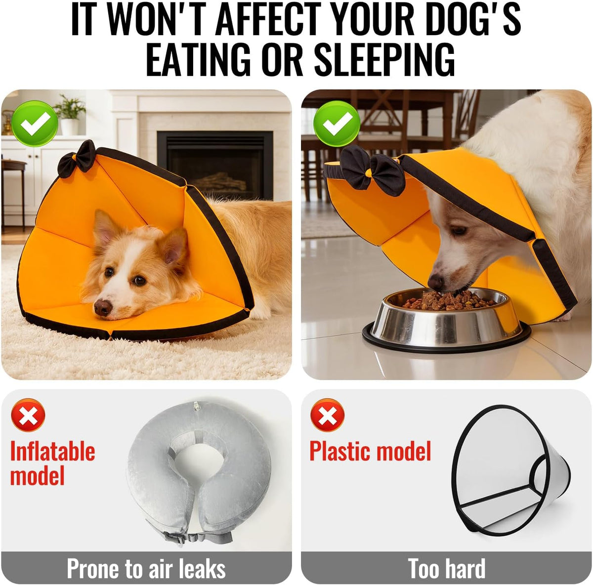 MAXFUT Soft Dog Cone Collar,Foam Cone for Dogs to Stop Licking After Surgery,Non Inflatable Dog Donut Cone (Light Blue, XS)