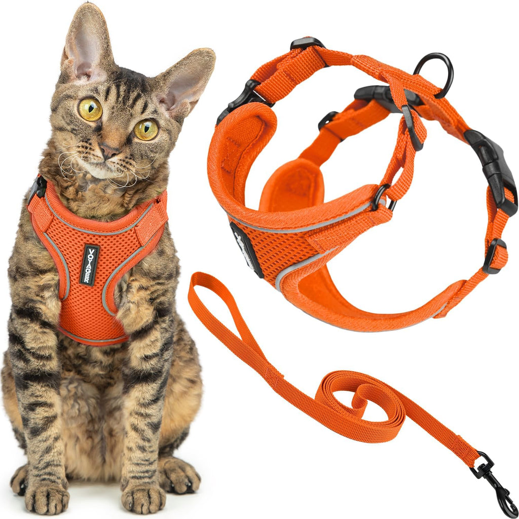 Voyager Escape-Proof Step-in Harness & Leash - Orange, Medium