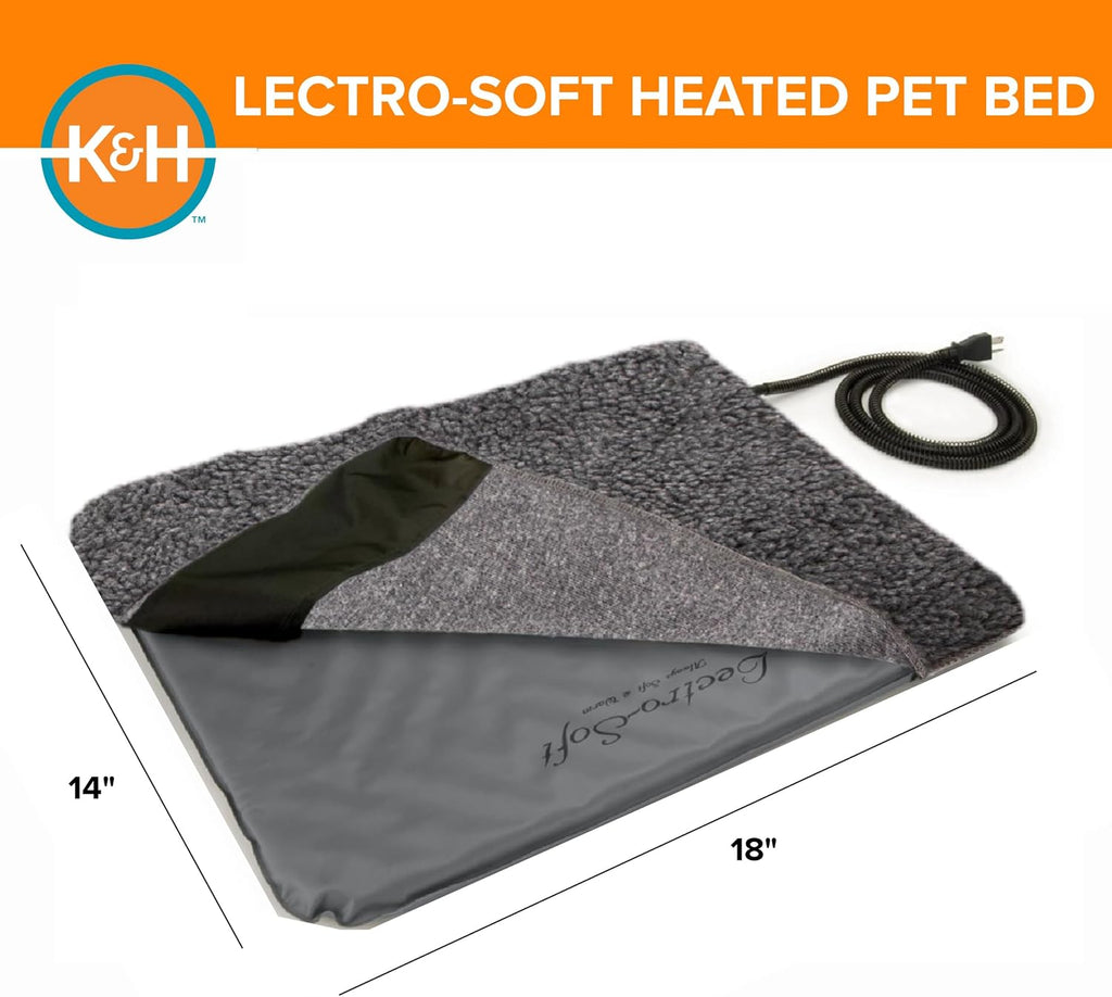 K&H Heating Pad, Lectro-Soft Outdoor Pet Bed, Safety Listed, 18x14in, 20W