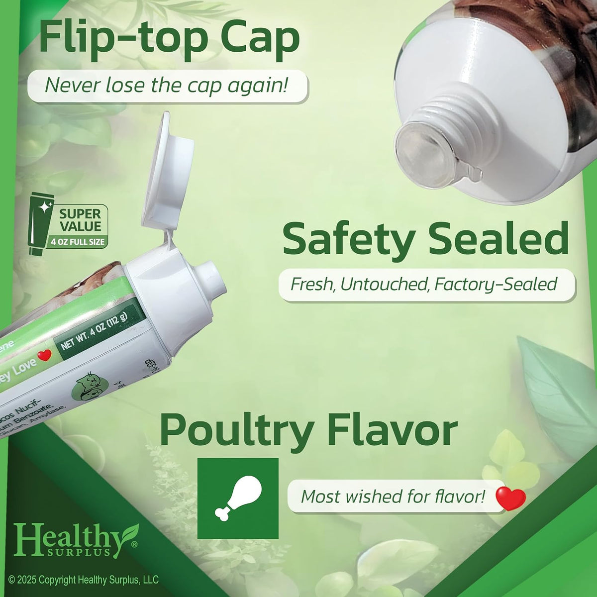 Enzymatic 4 Oz Poultry Flavored Pet Toothpaste and Silicone Fingerbrush Twin Pack | Fresh Breath, Plaque & Tartar Control | Dog & Cat Tooth Brushing Kit Oral Care for Pets