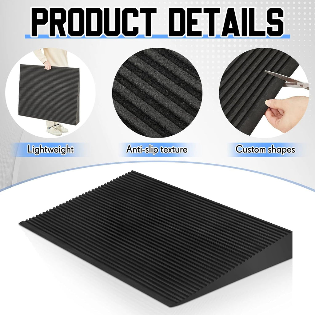 EVA Foam Threshold Ramp for Wheelchair, Black, 36" L X 18" w X 3" h
