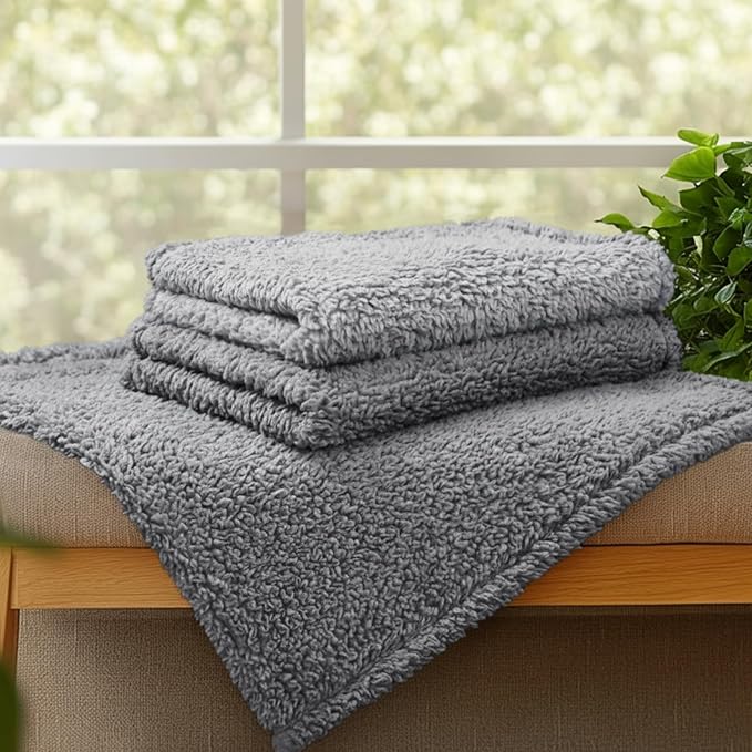 1 Pack 3 Calming Blankets Fluffy Premium Fleece Pet Blanket Soft Sherpa Throw - Image 7