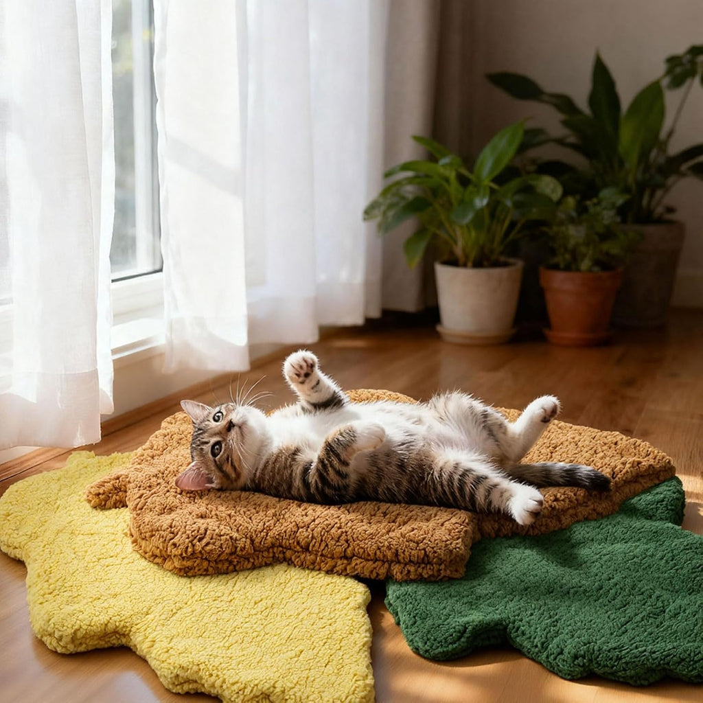3Pack Self Warming Pet Bed Leaf Pad, Mixed Colors, Medium-18 x24