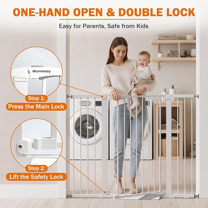 Mumeasy 36" Extra Tall Baby Gate - Image 3