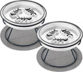 Ceramic Elevated Cat Bowls Set, Anti Vomit, Removable Dishes, Black 2-Pack
