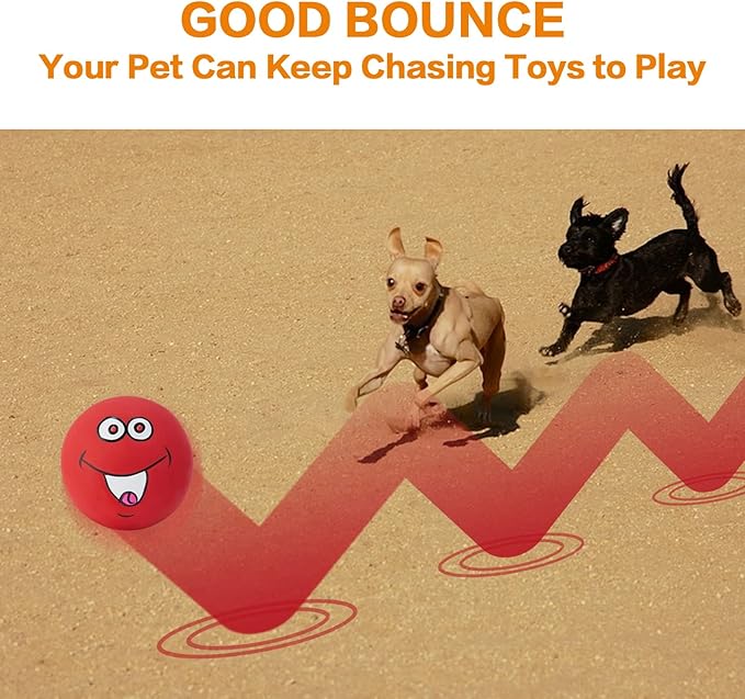 Squeaky Dog Toys Chewing Durable Teething Latex Rubber Soft Interactive Fetch - Image 4