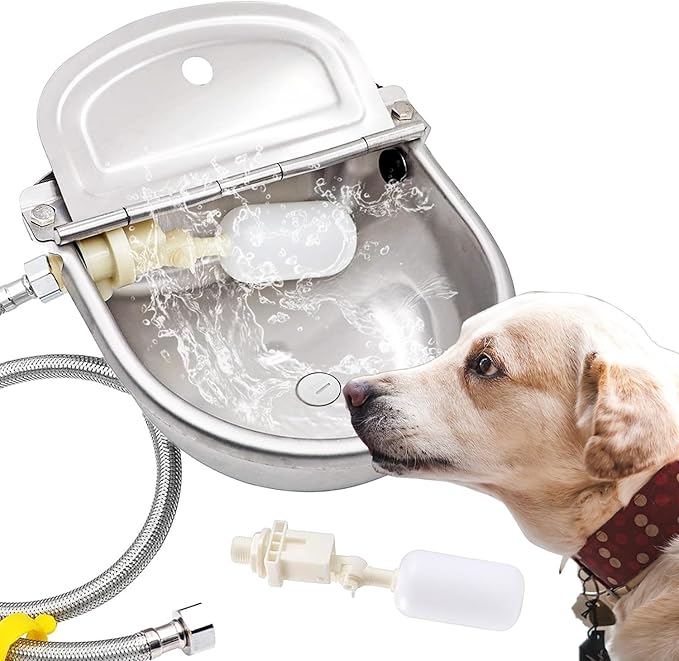Automatic Dog Water Bowl Dispenser Large Size Pet Waterer Feeder by AKUATUZ