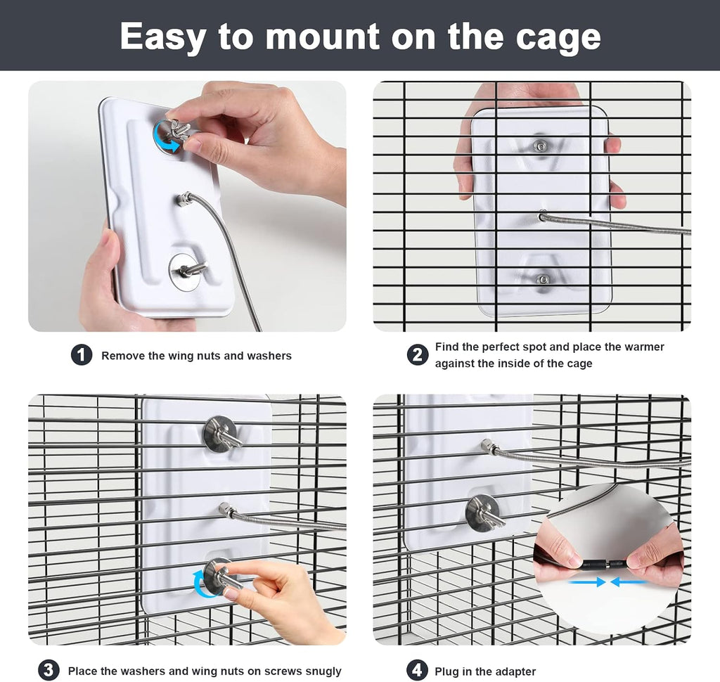 Fenocran Indoor Bird Heater Pad, USB Bird Warmer Heater, Bird Heater for Parakeets 4.5" X 7"