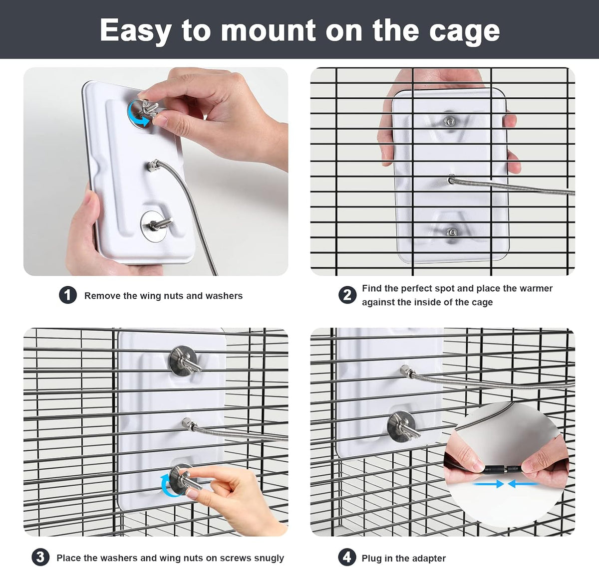 Fenocran Indoor Bird Heater Pad, USB Bird Warmer Heater, Bird Heater for Parakeets 4.5" X 7"