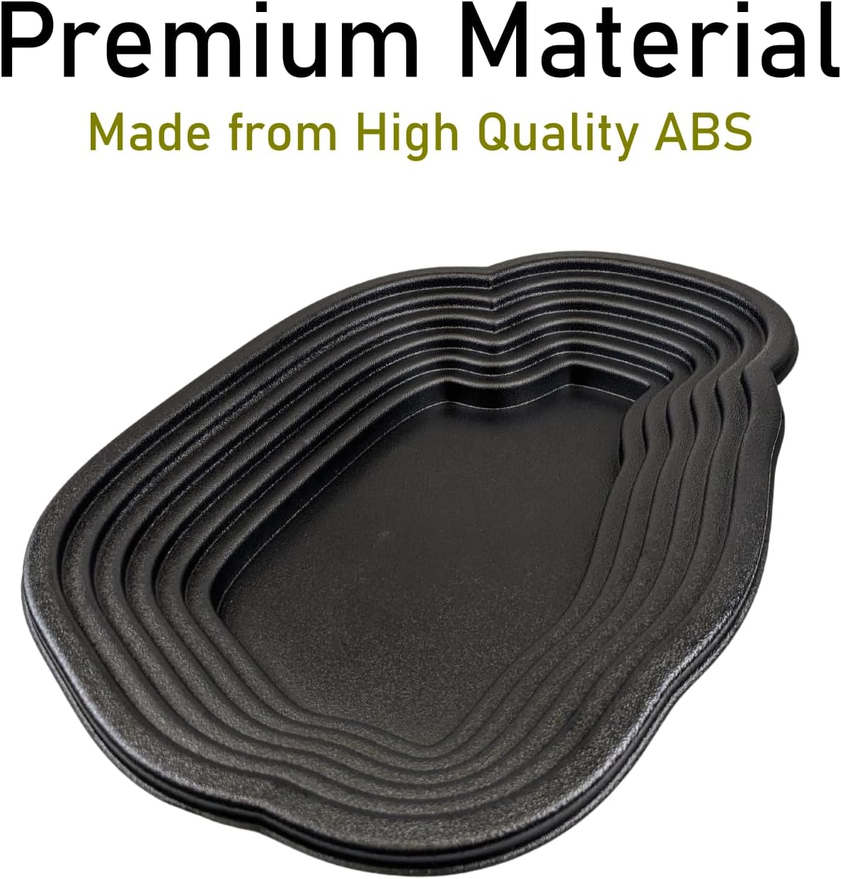 XLarge Reptile Bathing Pool Reptile Feeding Dish Water Bowl with Steps Aquarium Ornament for Gecko, Snake, Turtle, Bearded Dragon, Lizard Bath