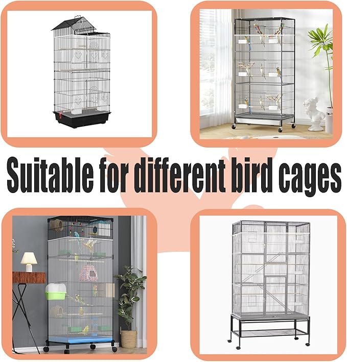 Bird Cage Seed Catcher, Large Birdcage Net Cover, Bird Cage Accessories - Image 6