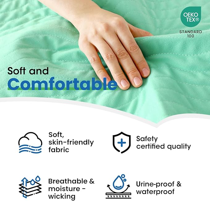 Noovirum® Washable Underpads, 34“x52” Reusable Incontinence Pads - Image 5