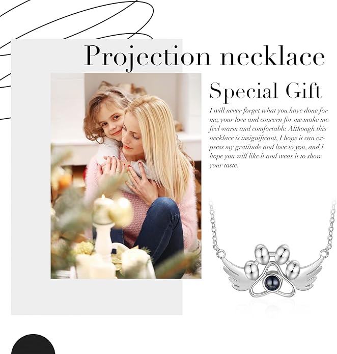 Personalized Cute Dog Cat Paw Name Necklace Forever Love Custom Heart Pendant - Image 5