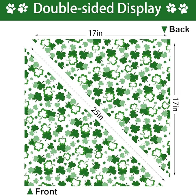 St. Patrick's Day Dog Bandana, 2 Pack Adjustable Holiday Party Pets Saint - Image 7