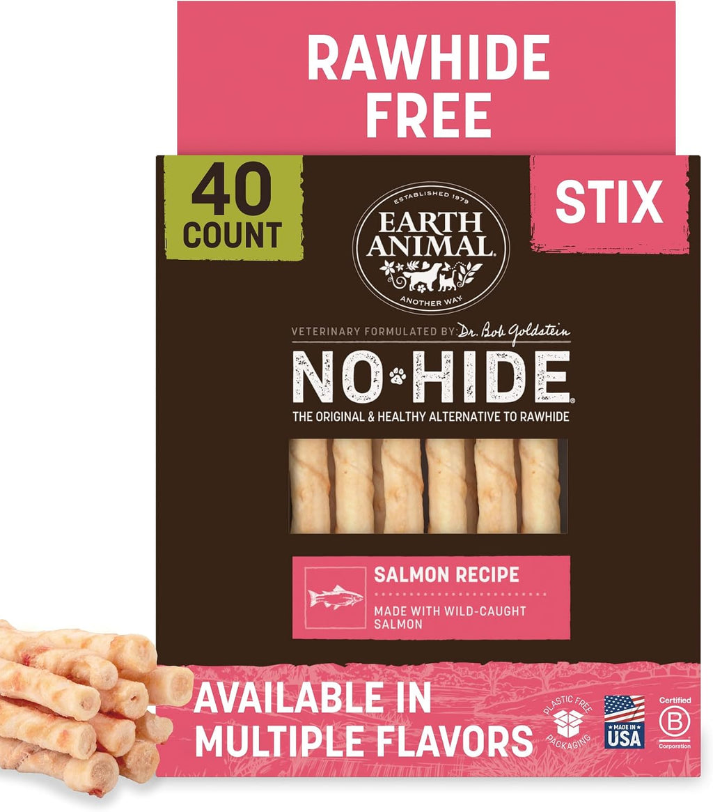 Earth Animal No Hide Stix - Rawhide Free Dog Chews Sticks 20 Count Chicken