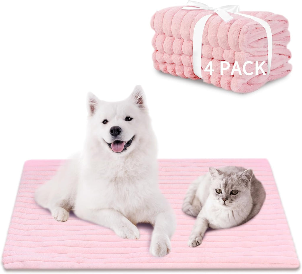 NWK 2pcs Soft Plush Fluffy Self Warming Thermal Cat Bed Mat 16’’ X 20’’