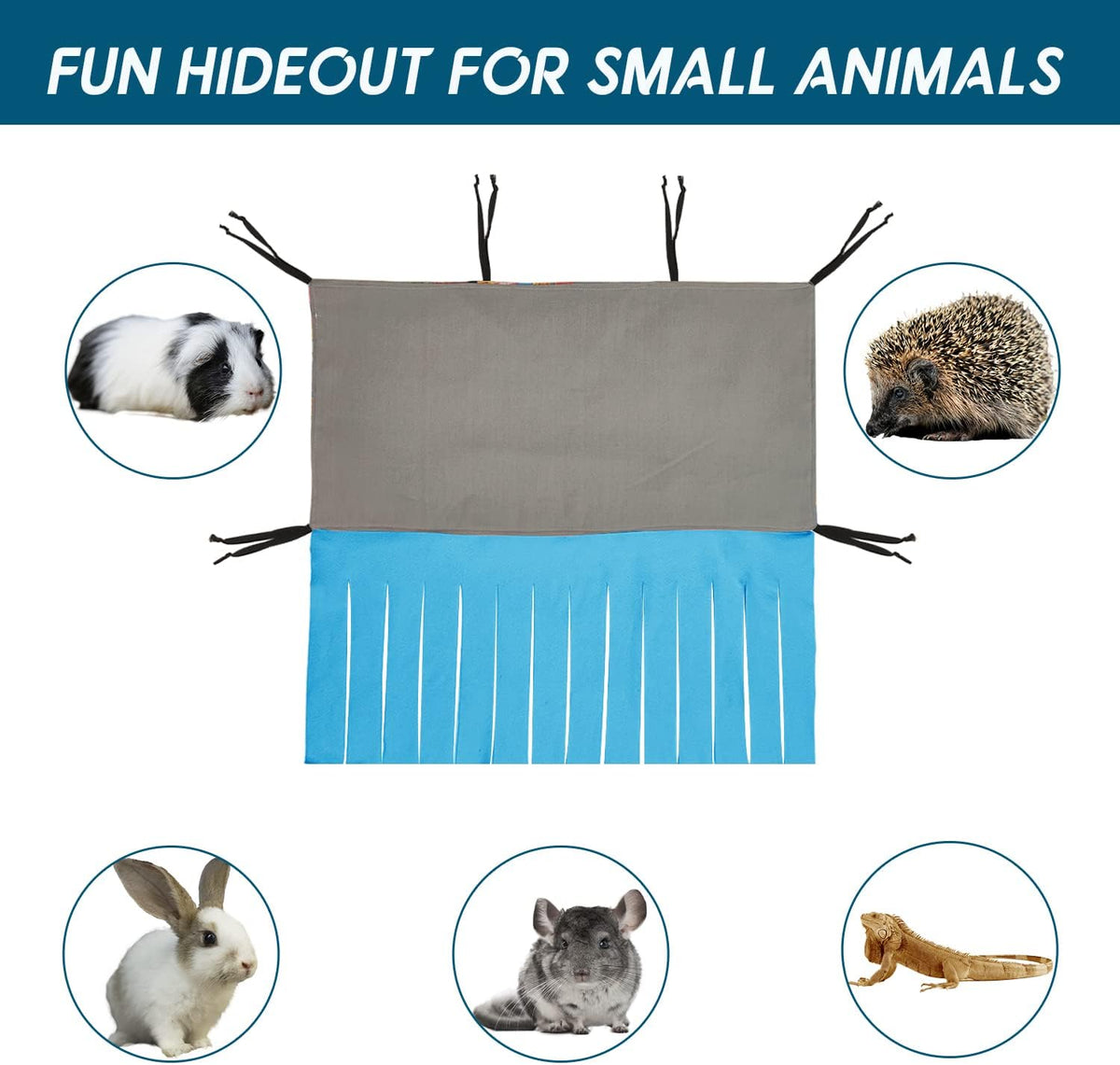 RIOUSSI Guinea Pig Hideout Hideaway Corner Fleece Toys Cage Accessories
