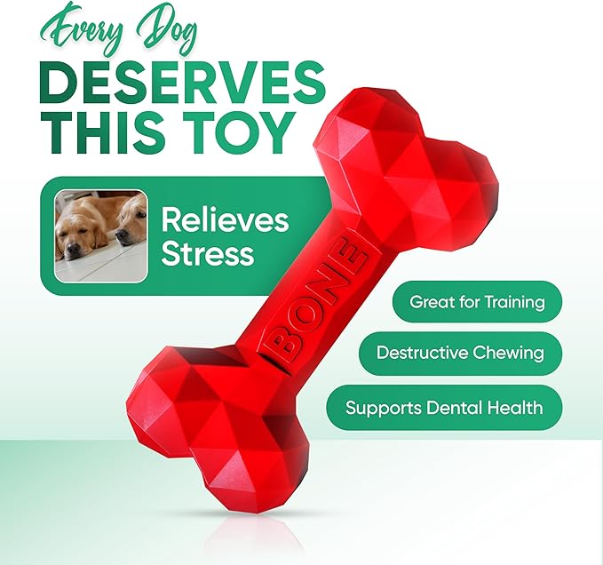 Natural Rubber Dog Chew Bone – Treat-Dispensing, Tough & Indestructible Chew - Image 4