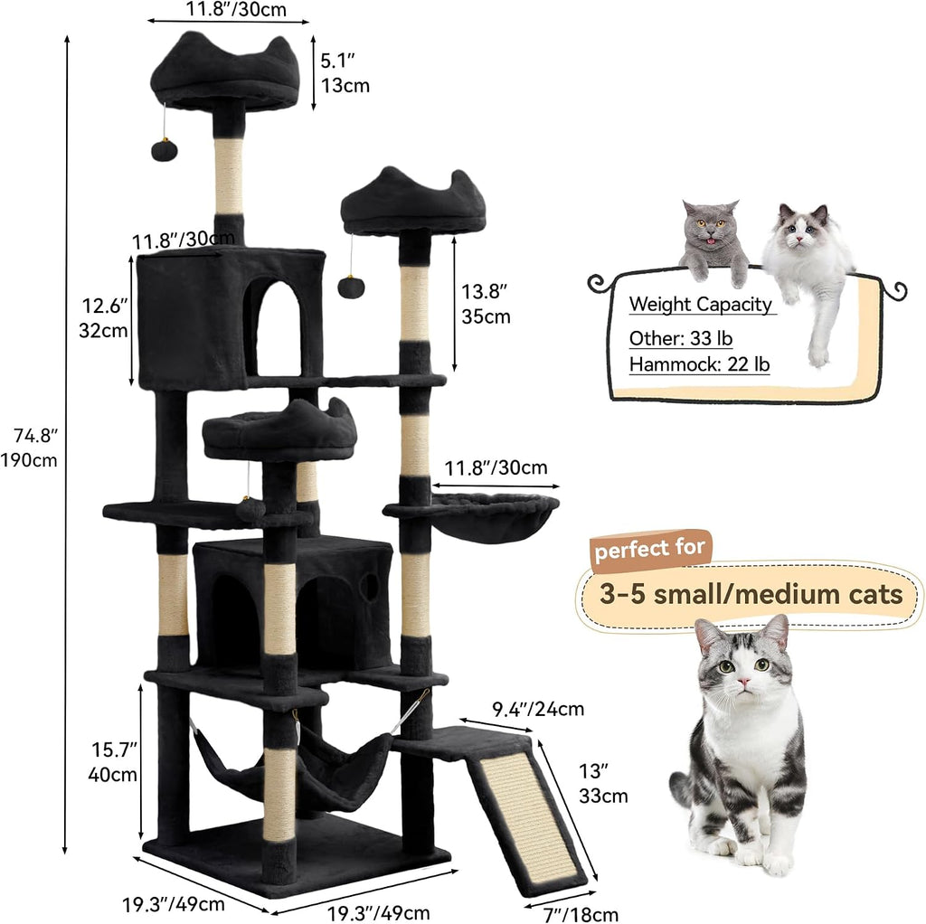 DWVO 75 in Multi‑Level Cat Tower