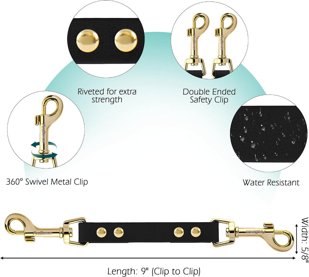 PetBonus Dog Collar Safety Clip, Waterproof Backup Safety Strap