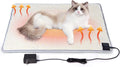 Cat Heating pad Indoor,Temperature Adjustable Kitten Heating pad Newborn with 12VDC Safe Voltage and Machine Washable.（L：23 * 19.6IN）