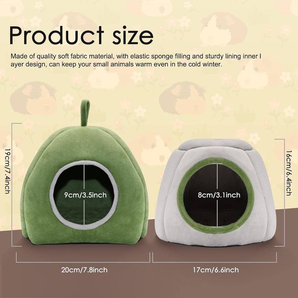 YUEPET Warm Guinea Pig Hideout,2 Pack Guinea Pig Bed Cave