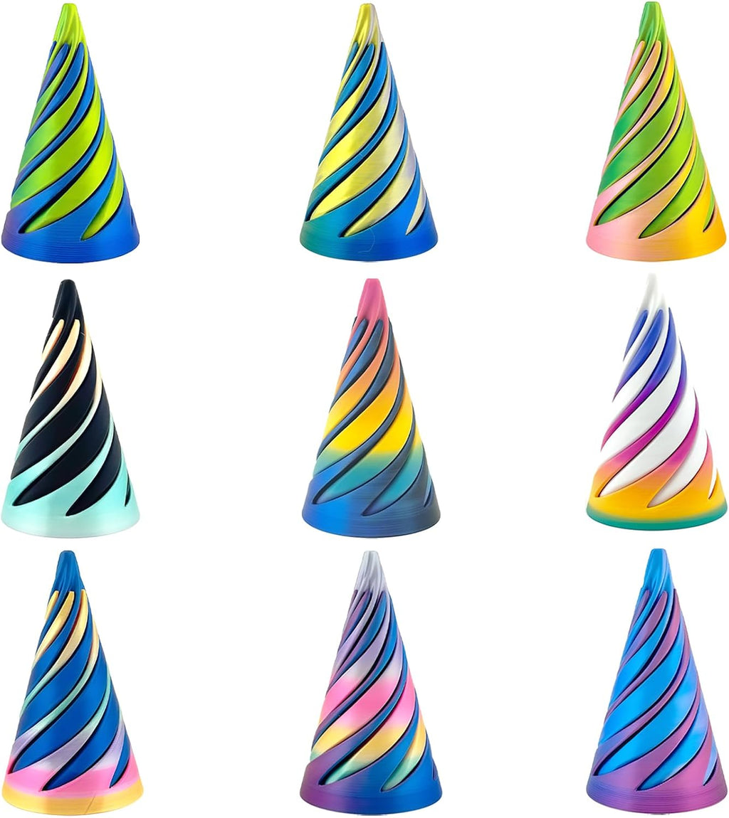 Christmas Stocking Stuffer 4 Packs Impossible Cone,Impossible Cones passthrough Impossible Pyramid for Relaxing,Spiral Fidget Toy passthrough Impossible Cone,Birthday for Adults & Kids