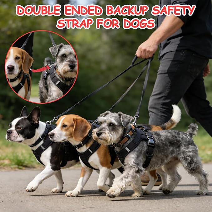 YUEPET Dog Safety Collar Clips 2 Pack Adjustable Prong Collar Backup Clips - Image 8