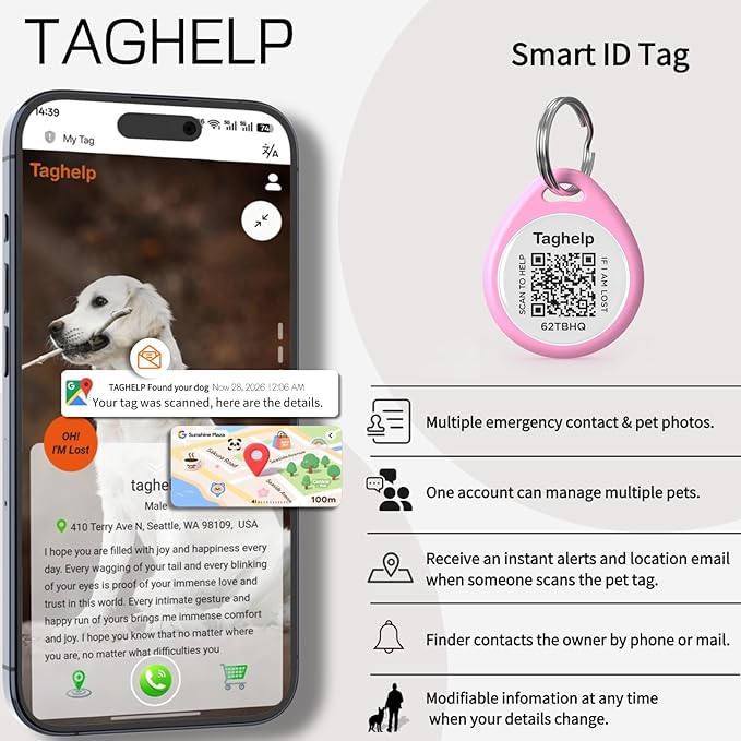 Smart QR Code Pet ID Tag for Dogs & Cats – Anti-Lost Collar Tag - Image 9
