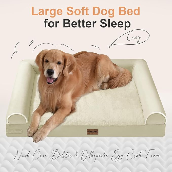 Large Dog Bed Orthopedic Washable: Jumbo Dog Bed Bolster Extra Large Dogs Egg - Image 2