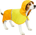Dog Raincoat Jacket, Reflective Hood Poncho Slicker (M, Yellow)