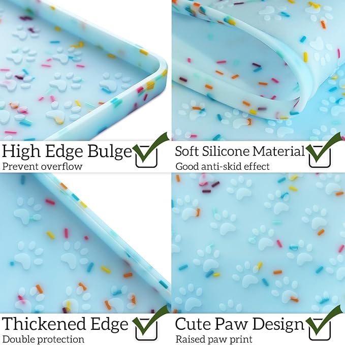 Ptlom Dog Food Mat Anti-Slip Dog Bowl Mats - Image 5