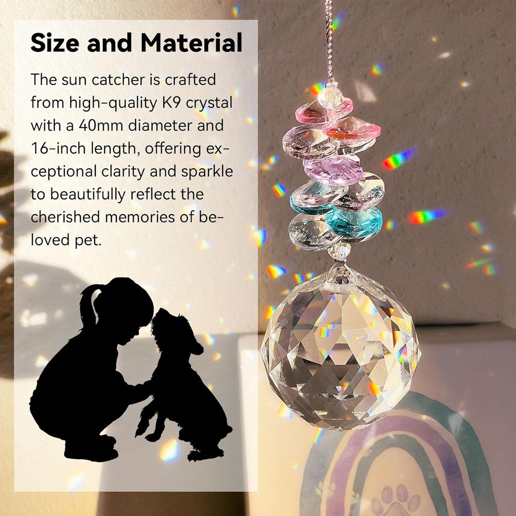 Dog Memorial Gifts, Loss of Dog Sympathy Gift, Pet Memorial Suncatcher