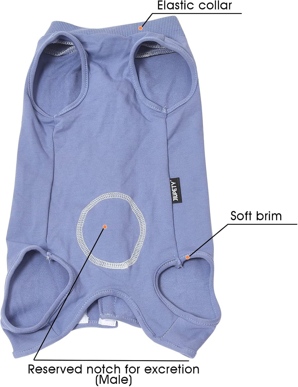 Dog Recovery Suit Adjustable, Not Fit Slim and Long Body, Dogs Suit for Surgery Recovery, L Size, Anti-Licking Surgical Dog Onesies, Blue & Paw