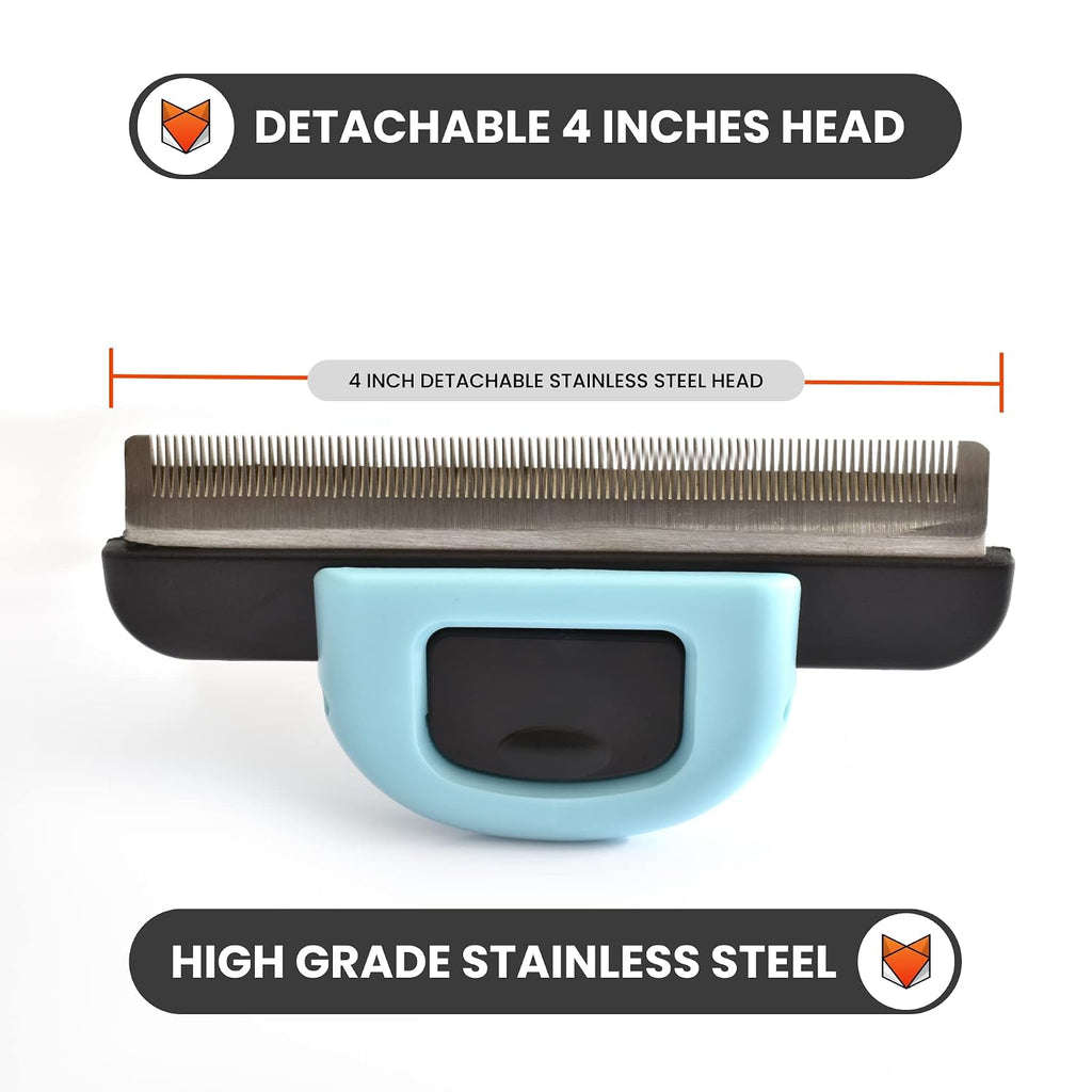 Deshedding Comb and Grooming Tool Brush for Dogs and Cats - Removes Loose Hair, Tangles, & Mats - Reduces shedding by up to 95% - (Large) (Updated Version)