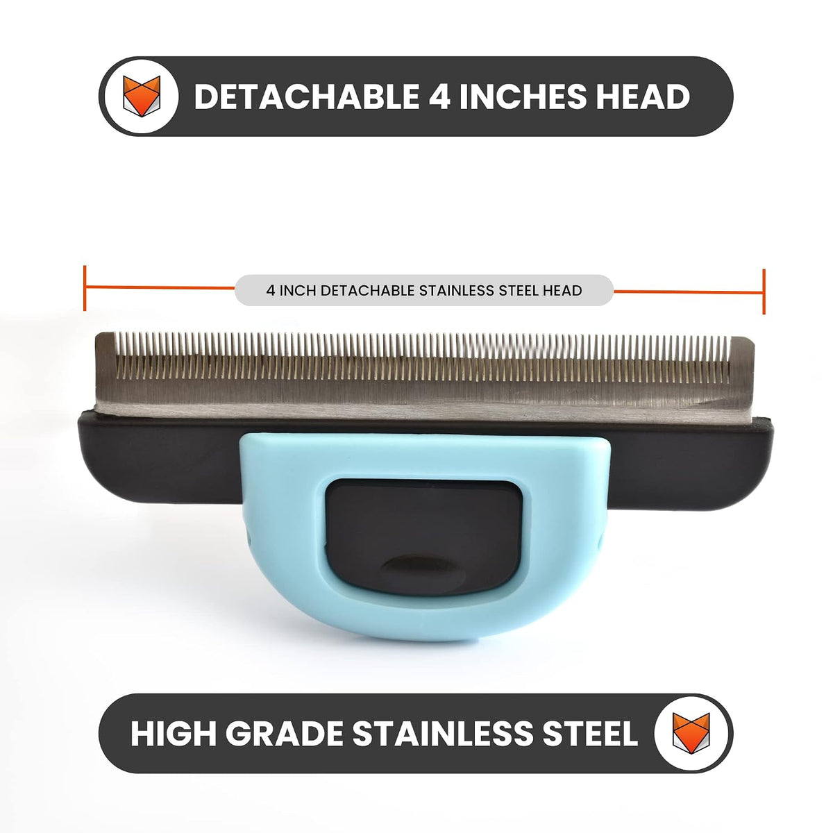 Deshedding Comb and Grooming Tool Brush for Dogs and Cats - Removes Loose Hair, Tangles, & Mats - Reduces shedding by up to 95% - (Large) (Updated Version)