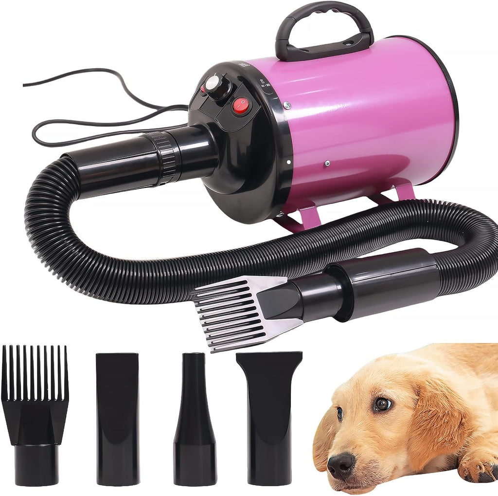 2800W 3.8HP High Velocity Pet Grooming Blower Dryer for Dogs, Blue