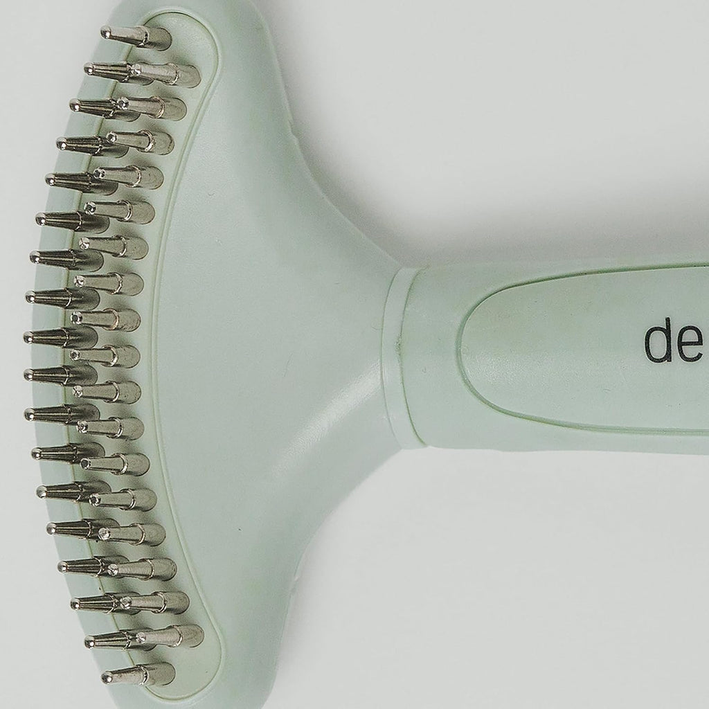 Pet Double Deshedding Undercoat Rake for Dogs & Cats - Sage Green