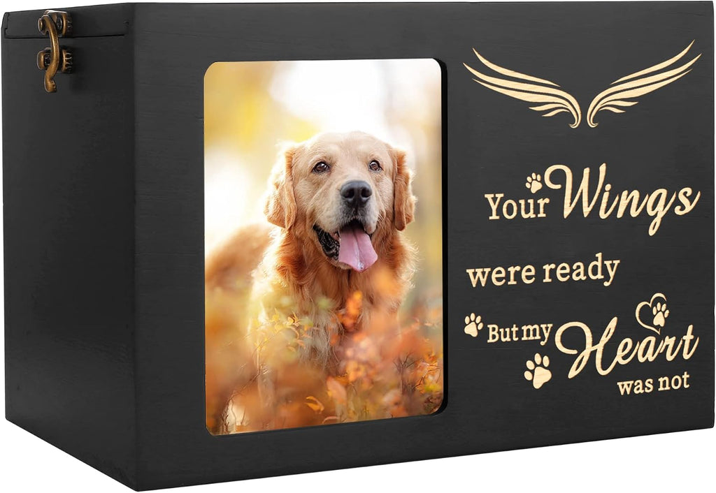 DGDCDV Pet Memorial Urns for Dogs Cats Ashes with Photo Frame