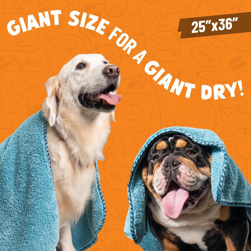 Chemical Guys, Furrocious Super Absorbent Pet Drying Towel, Blue, 25 x 36