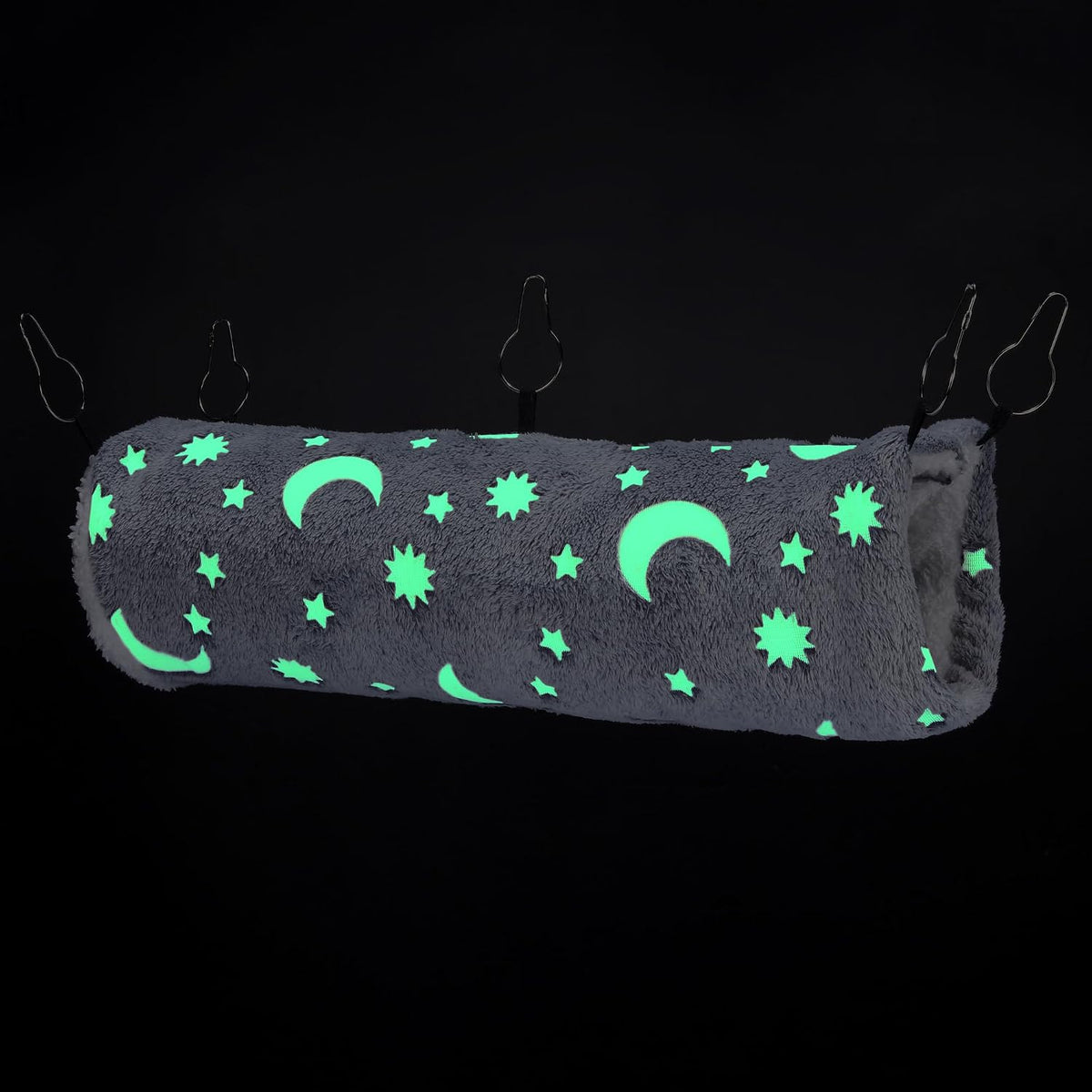 Noctilucent Luminous Grey Guinea Pig Rat Hammock Bunkbed Hanging Tunnel