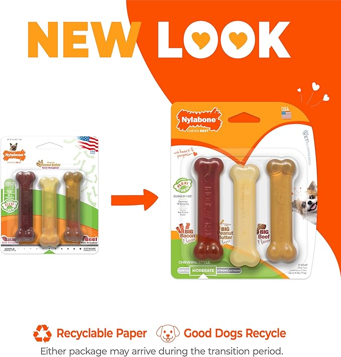 Nylabone Original Bone Flexi Chew Toy - Image 3