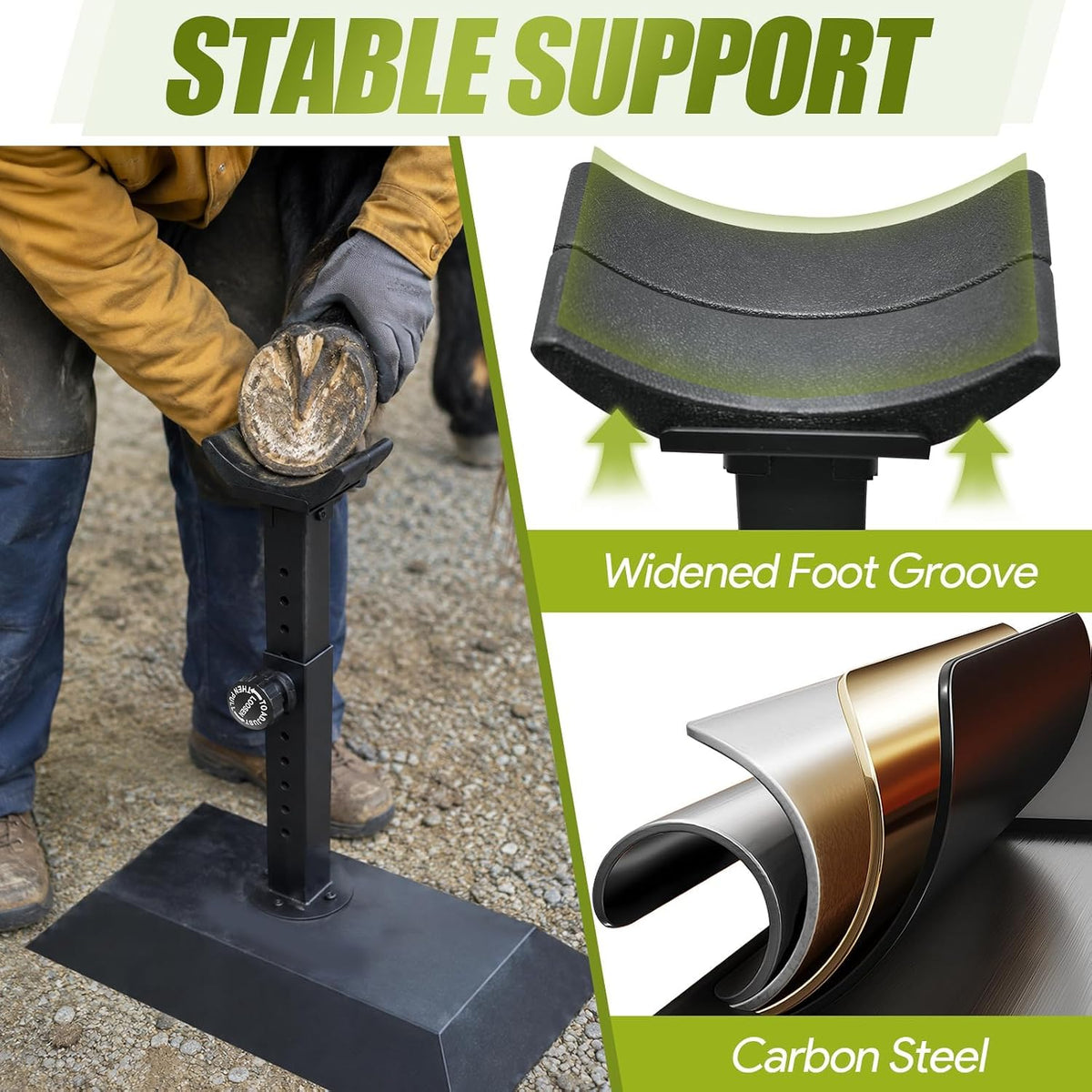 Horse Hoof Stand, Farrier Hoof Trimming Stand Metal Tool 50-65cm