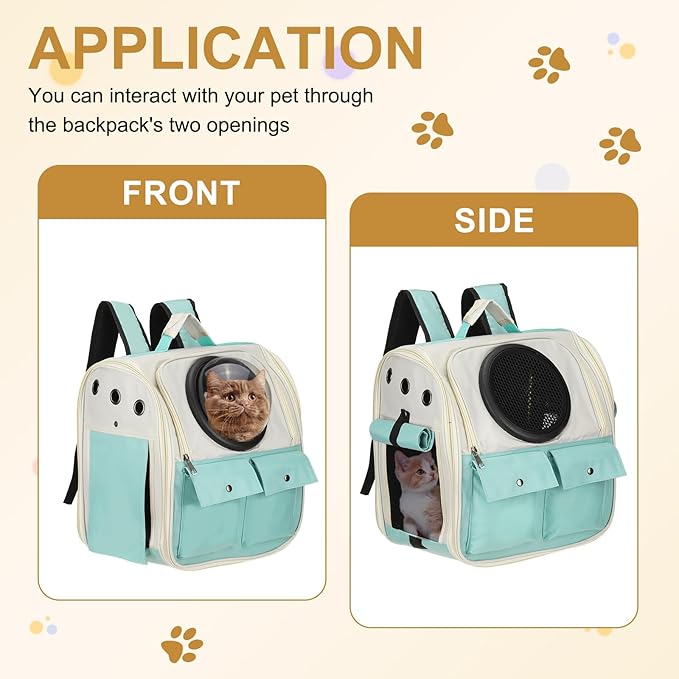 Pet Backpack Carrier, Portable and Ventilated, Oxford Cloth, Dogs Cats and - Image 5