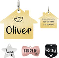 Ultra Joys Cat ID Tag Personalized Pet Tags, Durable Stainless Steel Small Pet by UltraJoys
