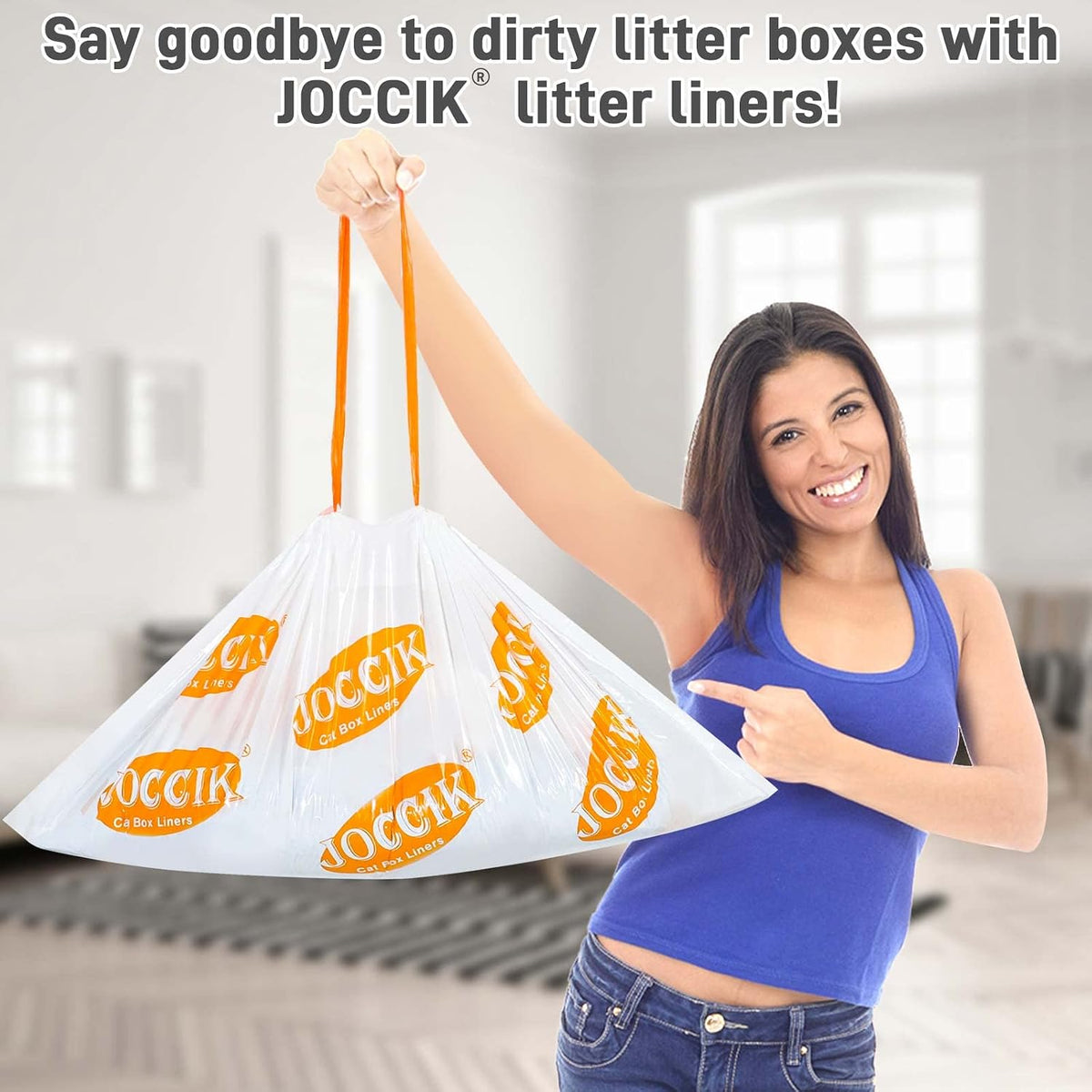 Cat Litter Bags for Automatic Litter Box Liners Compatible with MeoW SC01/C02/LR01, Waste Bags for X & MAX, 22" x 12.8" 100 Count